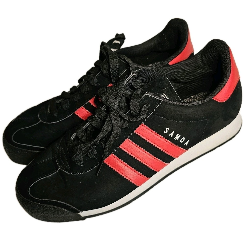 Adidas Original Samoa G47595 Sneakers MEN'S SIZE 10.5 Black, Red, & White